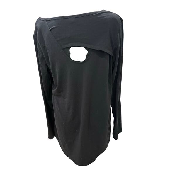 Lolë Black Long Sleeve Cut-Out Back Tunic Top - XL - Picture 1 of 7